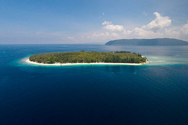L'isola che ospita il resort