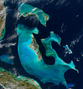 Arcipelago delle Bahamas visto dallo spazio