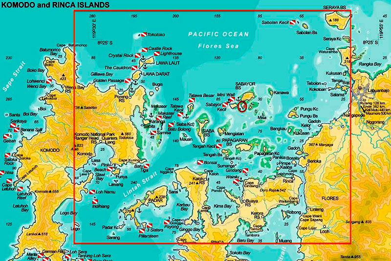 Mappa delle immersioni nel Parco