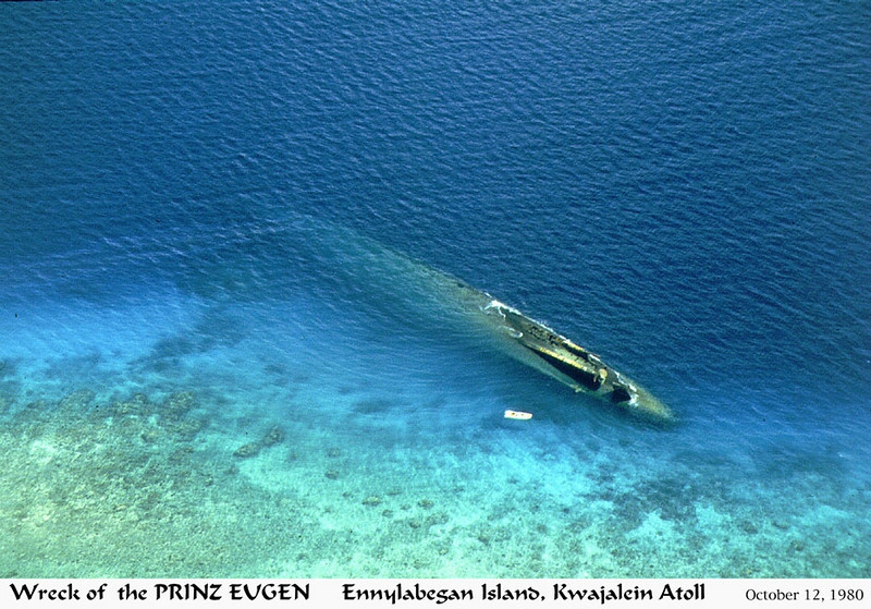 Relitto delle Prinz Eugene appoggiato alla barriera corallina